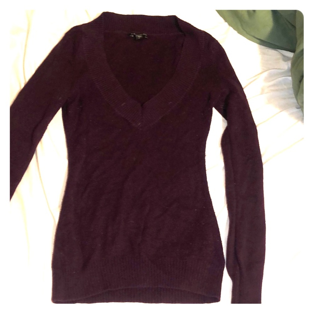 Express plum thin cotton sweater